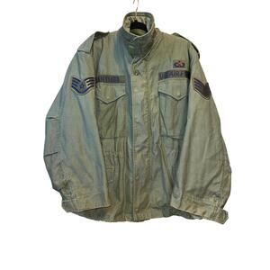 Vintage U.S. Air Force M-65 Field Jacket With Patches Medium Short